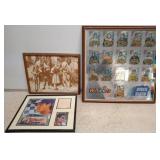 Framed Collectibles Including Racing and Wizard Im