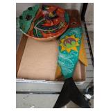 Hand-Painted Decorative Bowl and Wooden Fish Art