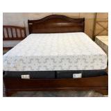 King-Sized Bed with Mattress and Box Spring