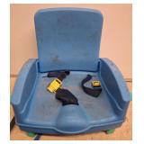 Blue Plastic Child Booster Seat With Straps