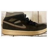 Nike Air Jordan 1 Mid Sneakers, Black and Gray