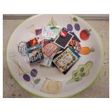 Decorative Bowl With Assorted Magnets