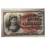 1863 U.S. Fractional 10-Cent Note, Act of March 3