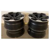 Four Black and Silver Alloy Wheels