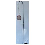 Metal Shepherd Hook with Red Mesh Bird Feeder