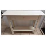 White Painted Wood Console Table with Drawer