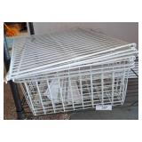 White Wire Storage Baskets and Shelves