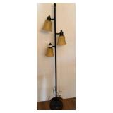 Three-Light Black Metal Floor Lamp