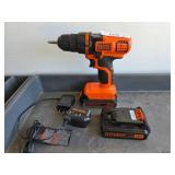Black+Decker Drill with Batteries and Charger