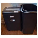 Black Shredder and Waste Bin Combo