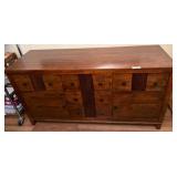 Wooden Sideboard with Drawers and Cabinet Storage