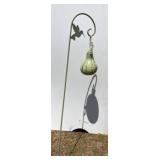 Painted Gourd Birdhouse with Hummingbird Stand