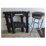 Hitachi Folding Sawhorses and Chrome Stool