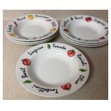 Pasta Bowls with Food-Themed Design