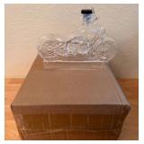 Motorcycle-Shaped Clear Glass Bottle
