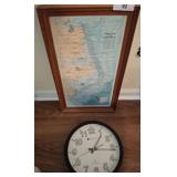 Outer Banks Map Print and Wall Clock