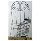 Black Metal Decorative Garden Trellis