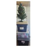 Holiday Decor Lot With Tree and Assorted Items