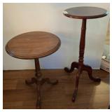 Wooden Pedestal Side Tables