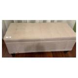 Upholstered Storage Bench with Casters