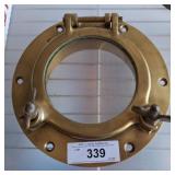 Brass Porthole with Hinged Glass Cover