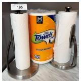 Two Stainless Steel Paper Towel Holders