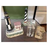 Lighthouse Figurines and Crystal Sculptures