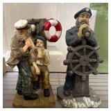 Two Nautical-Themed Resin Figurines
