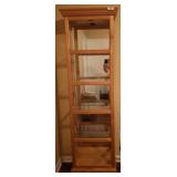 Lighted Wood and Glass Display Cabinet