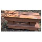 Wooden Outdoor plant stands With Slatted Design