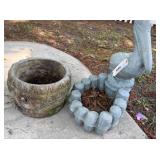 Concrete Pelican Planter and Decorative Pot