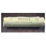 Bank Products NY Roll of Nickels, Marked 1966