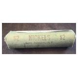 1965 Bank-Wrapped Roll of Nickels