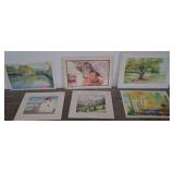 Seven Watercolor Paintings