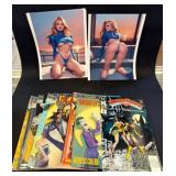 Comic Books With Two Model Prints