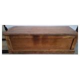 Wooden Storage Chest with Hinged Lid