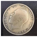 1921 George V Half Crown Coin