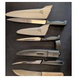 Kitchen and Utility Knives with Sheaths