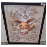 Framed Eevee Illustration Print, 26x32