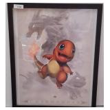 Framed Charmander Artwork, 26x32