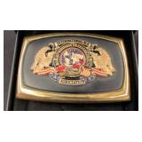 Lambert Co. Metal Belt Buckle With Decorative Desi