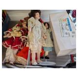 Porcelain and Cloth Dolls with Accessories