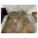 Clear Glass Bowls and Pitcher