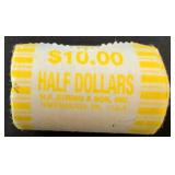 $10 Roll of Half Dollar Coins in Wrapper