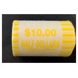 Unopened Roll of $10 Kennedy Half Dollars