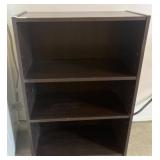 Three-Shelf Brown Wood-Look Storage Unit 24x12x36