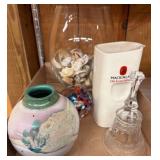 Decorative Glass Items and Ceramic Pitcher