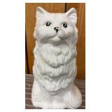 White Ceramic Cat-Shaped Planter, USA Marked