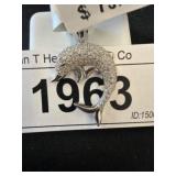 925 Silver Dolphin Pendant with CZ Accents