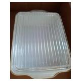 Yellow Pyrex Glass Baking Dish with Lid